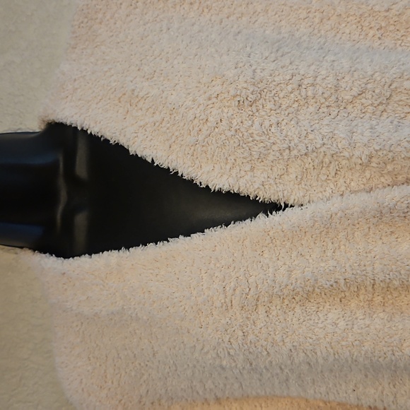 Pottery Barn | Women's Sherpa Teddy Cream Lt. Pink Pockets Loungewear Robe Sz L - Picture 3 of 10